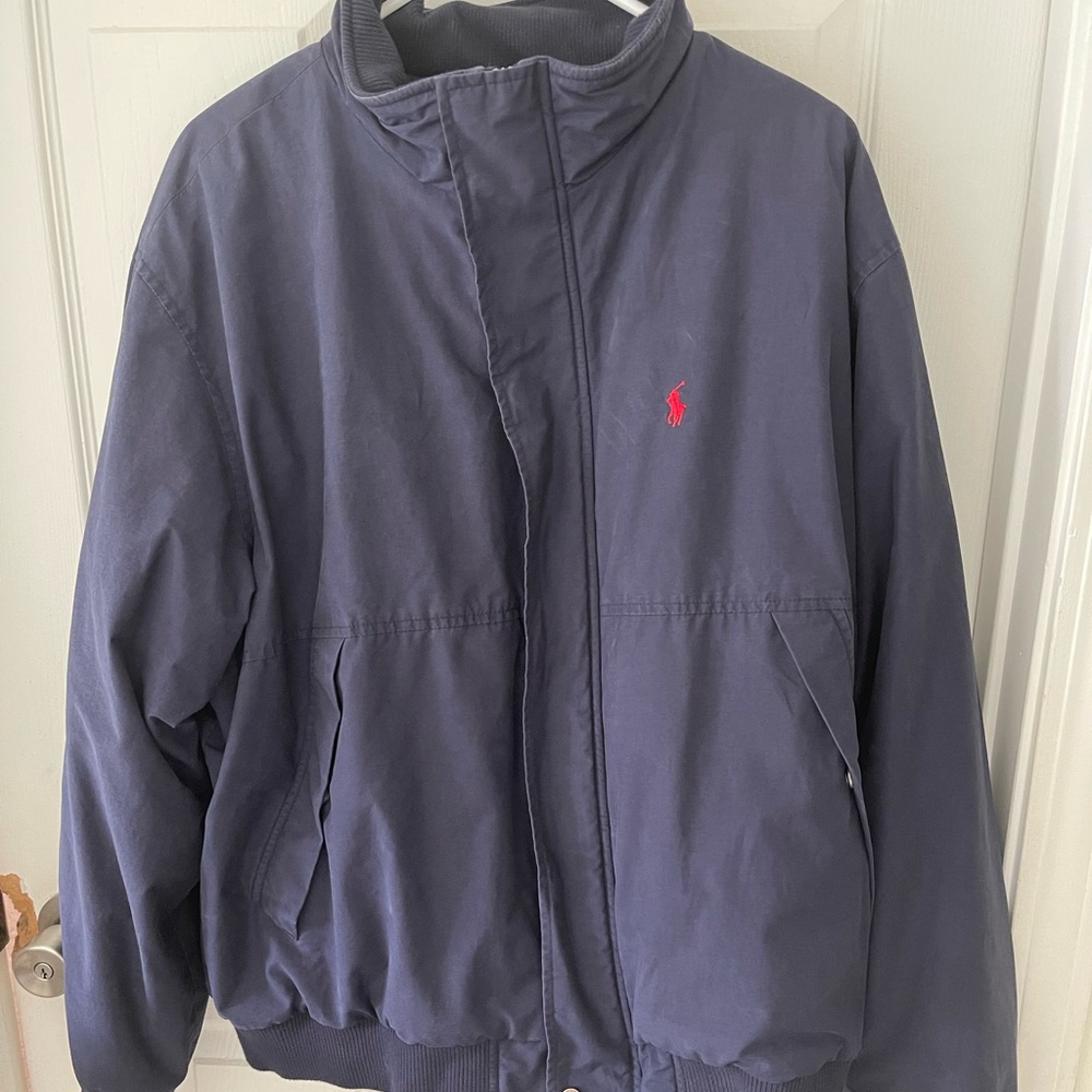 POLO RALPH LAUREN Men’s Navy Pony Lined Jacket Coat Size XL